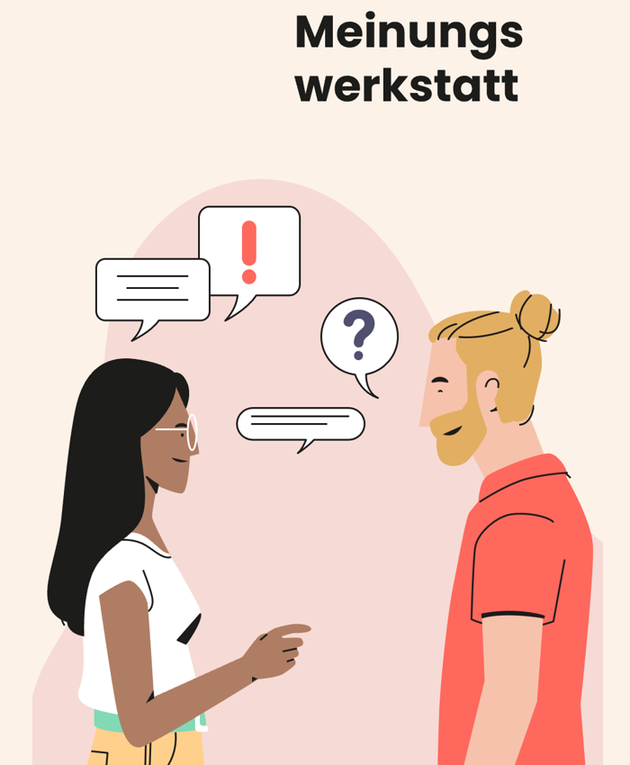 Titel foto der Meinungs werkstatt